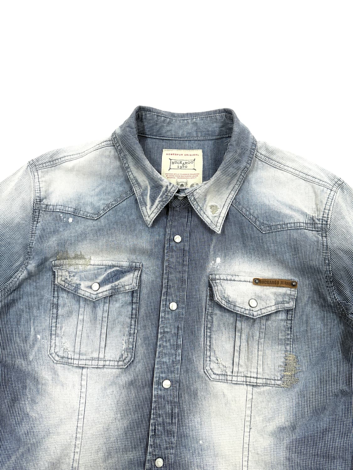 BUCKAROO 빈티지 워싱 웨스턴 데님 셔츠 상품이미지2