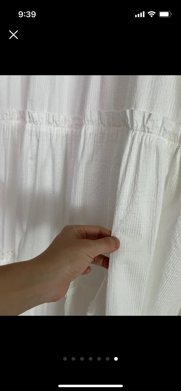 (새상품) 유노이아 Eunoia Seersucker Frill Dress 상품이미지7