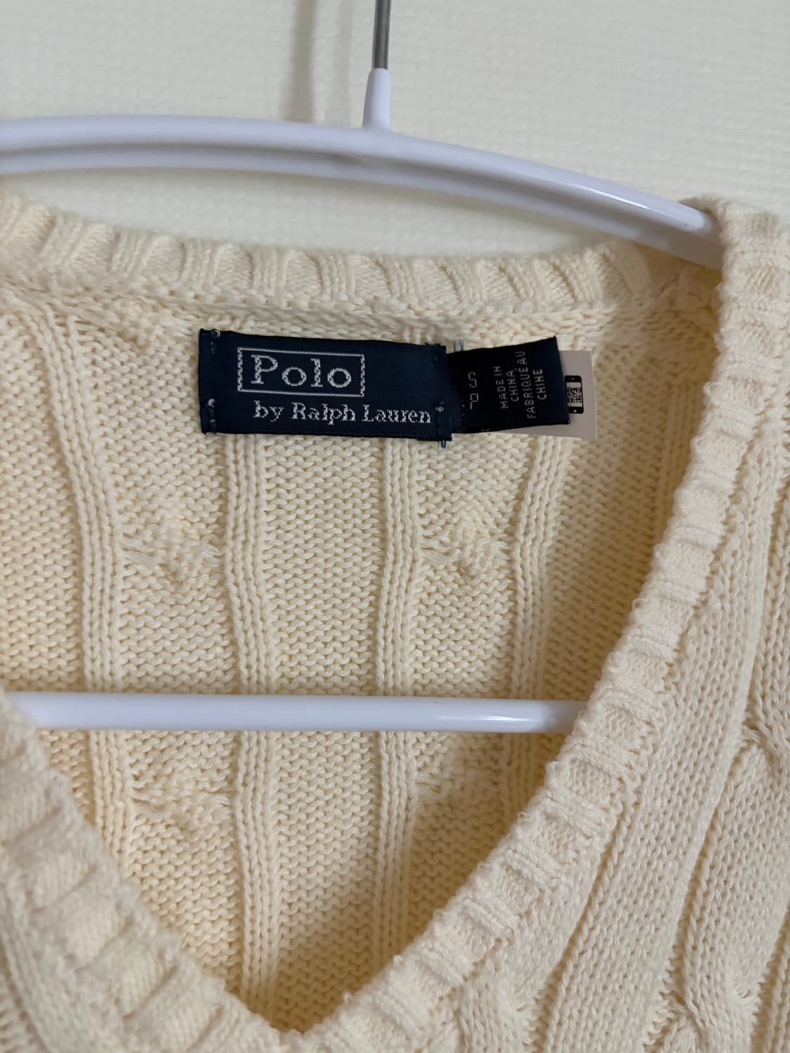 폴로 랄프로렌 아이보리 케이블 니트 S 상품이미지2