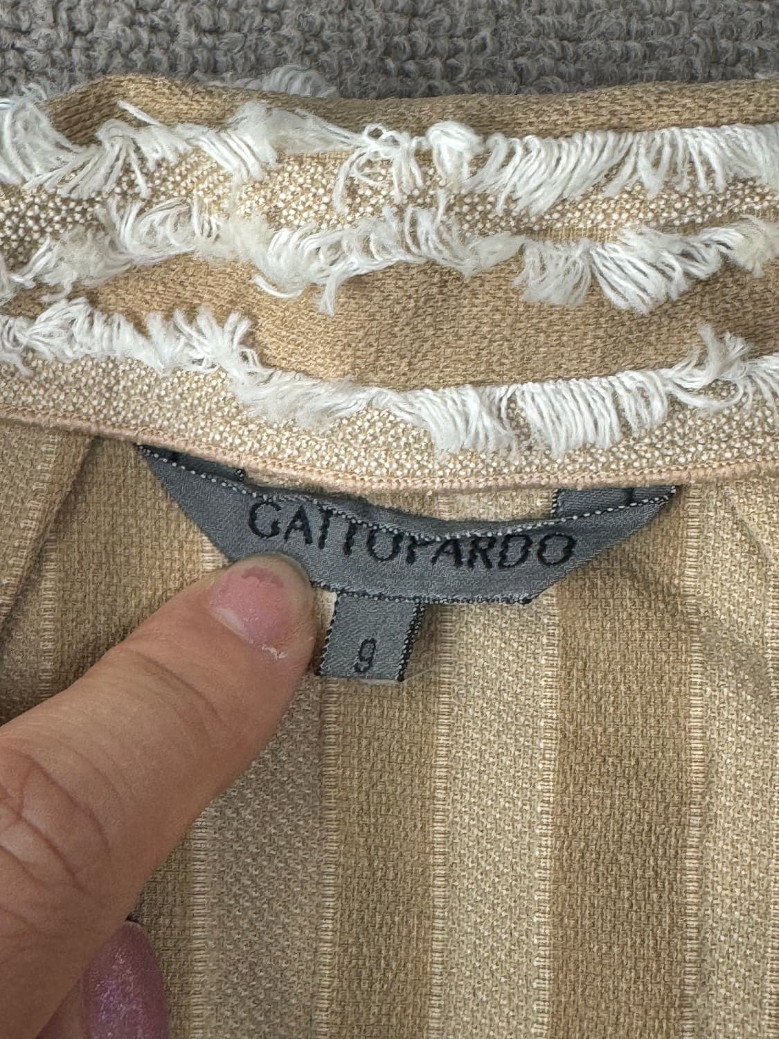 입체 프린지 디테일 스트라이프 반팔 셔츠 상품이미지3