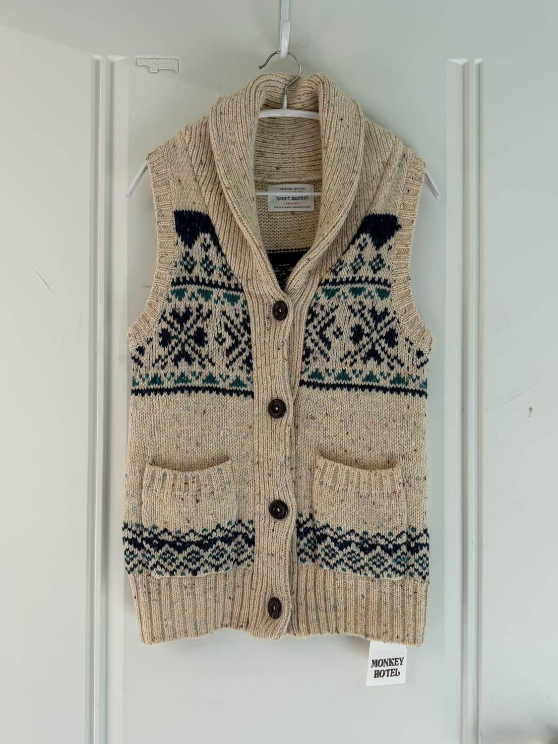 일본빈티지 노르딕 울 베스트 상품이미지5