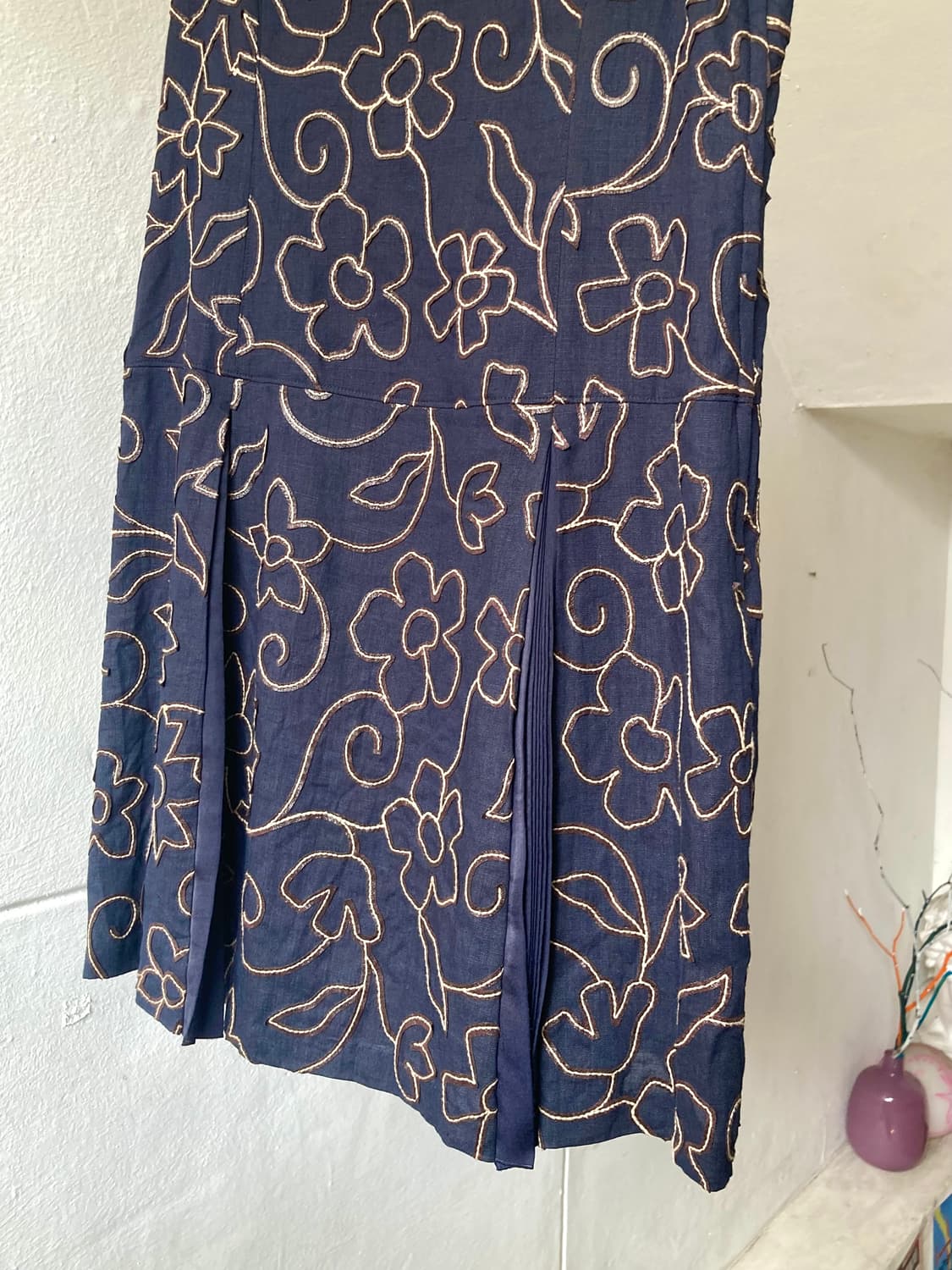 플리츠 디테일 플라워 원피스 상품이미지3