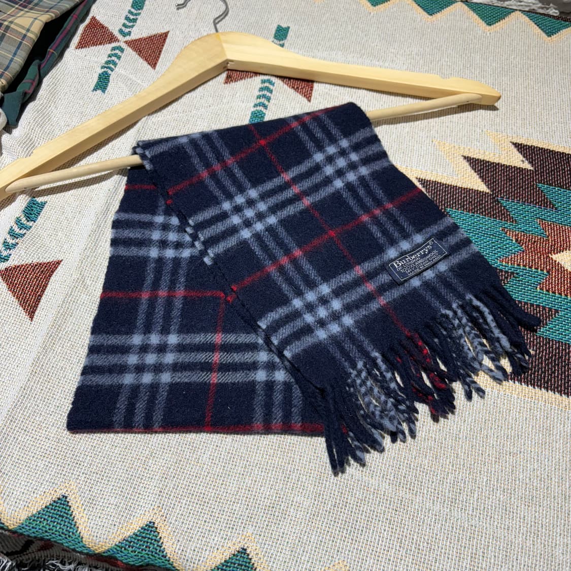 버버리 체크패턴 빈티지 머플러 상품이미지1