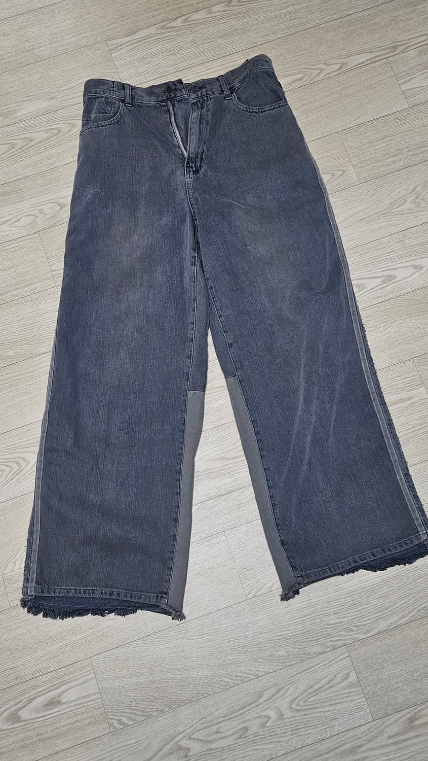 폴리테루 리빌드 고시마 데님 팬츠 블루 그레이2 상품이미지1