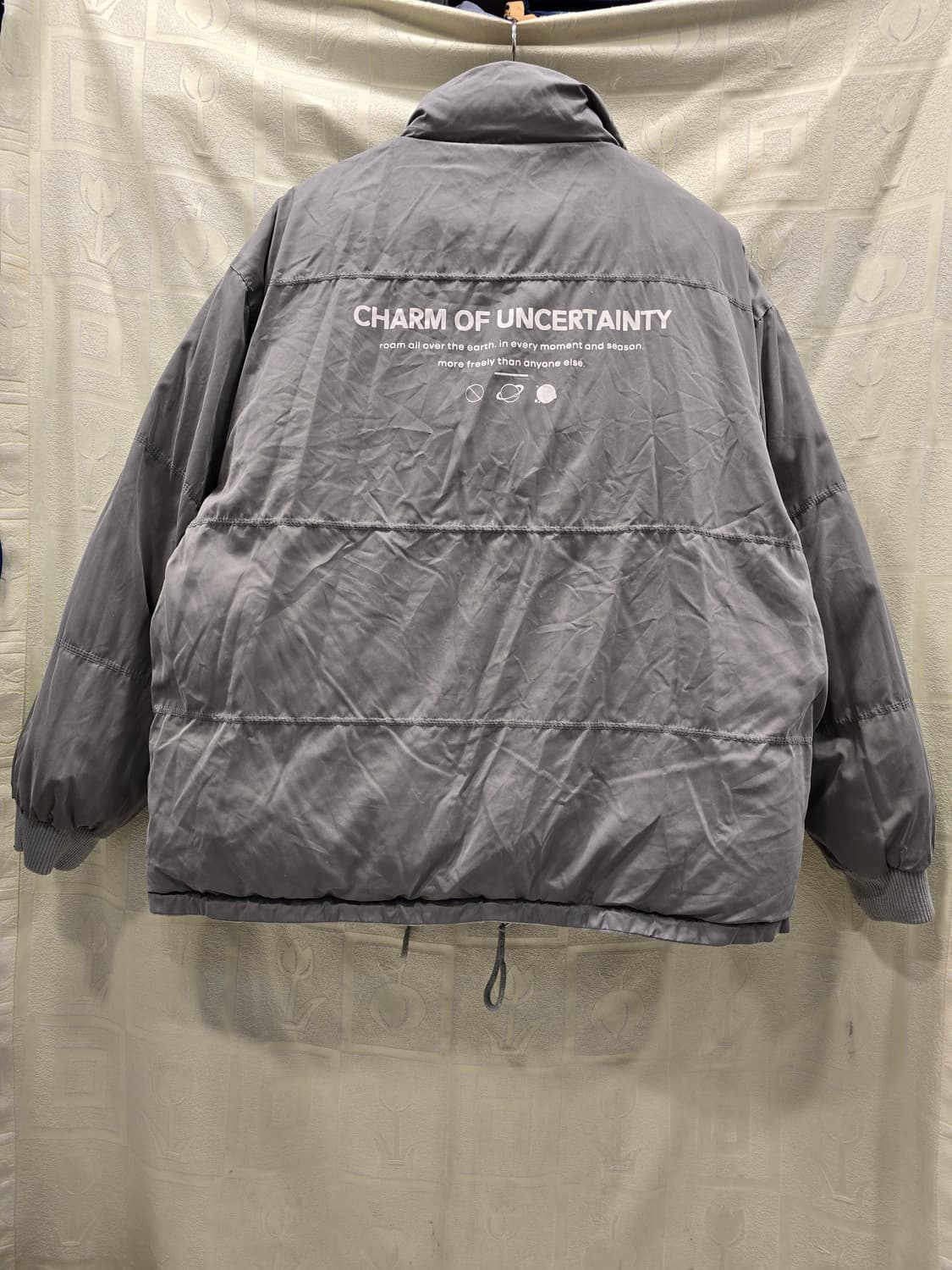 CRUMP 크럼프 양면 벨벳 패딩 점퍼 회색 100 상품이미지8