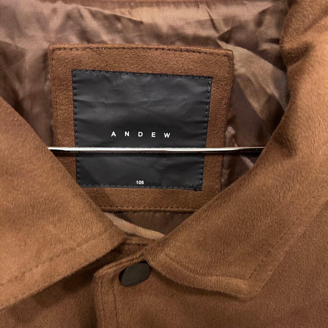 앤듀 더블포켓 스냅버튼 카라 스웨이드 미니멀자켓 상품이미지3