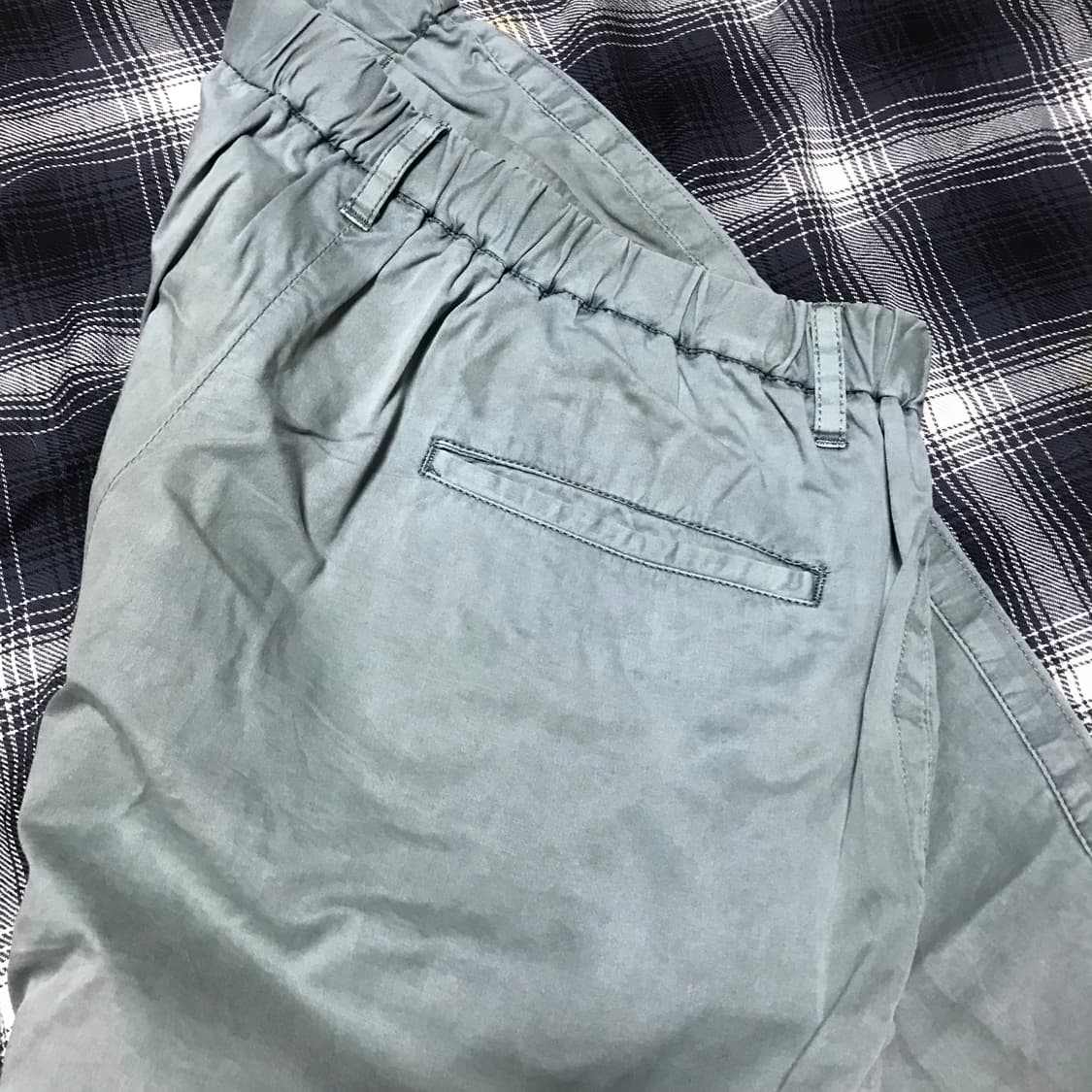 10s 재팬 니코앤드 세이지 그린 슈퍼 와이드 핀턱 팬츠 상품이미지4