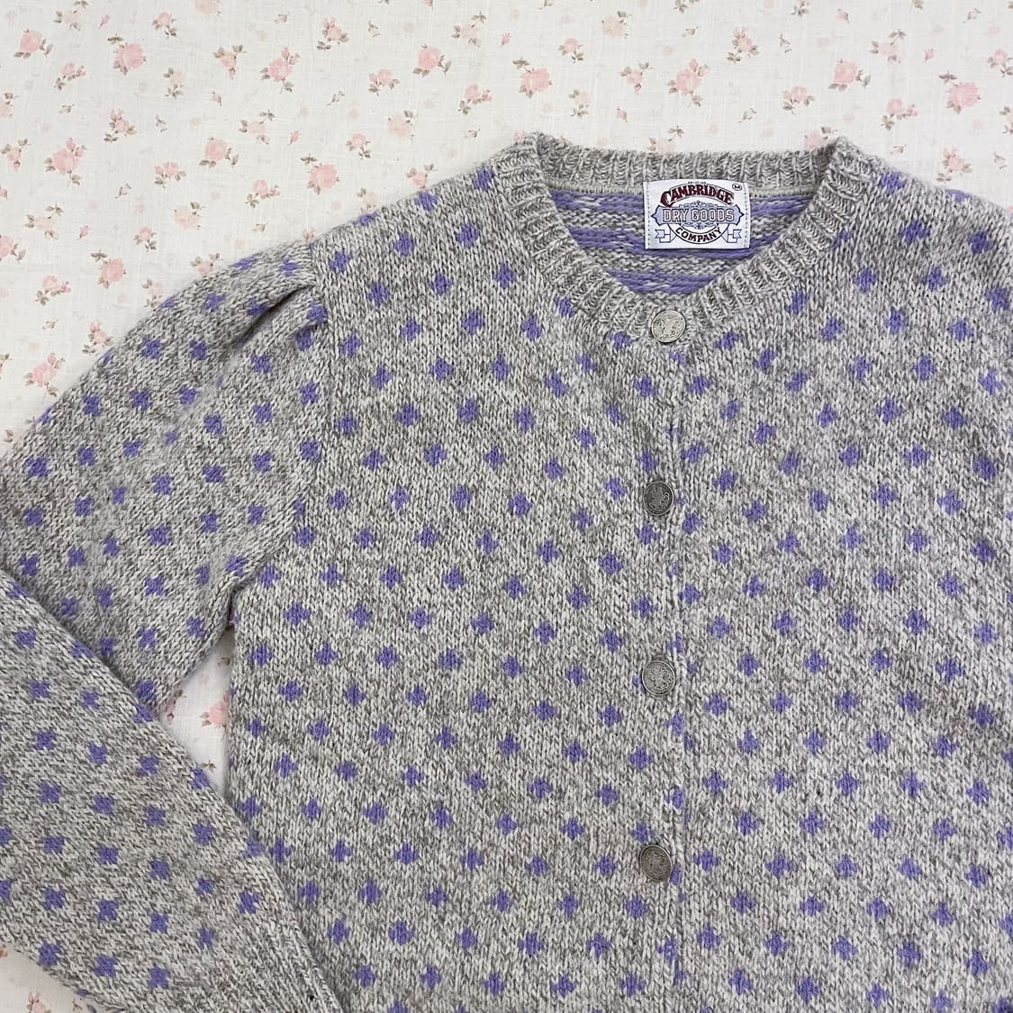 USA 빈티지 울 도트 가디건  상품이미지2