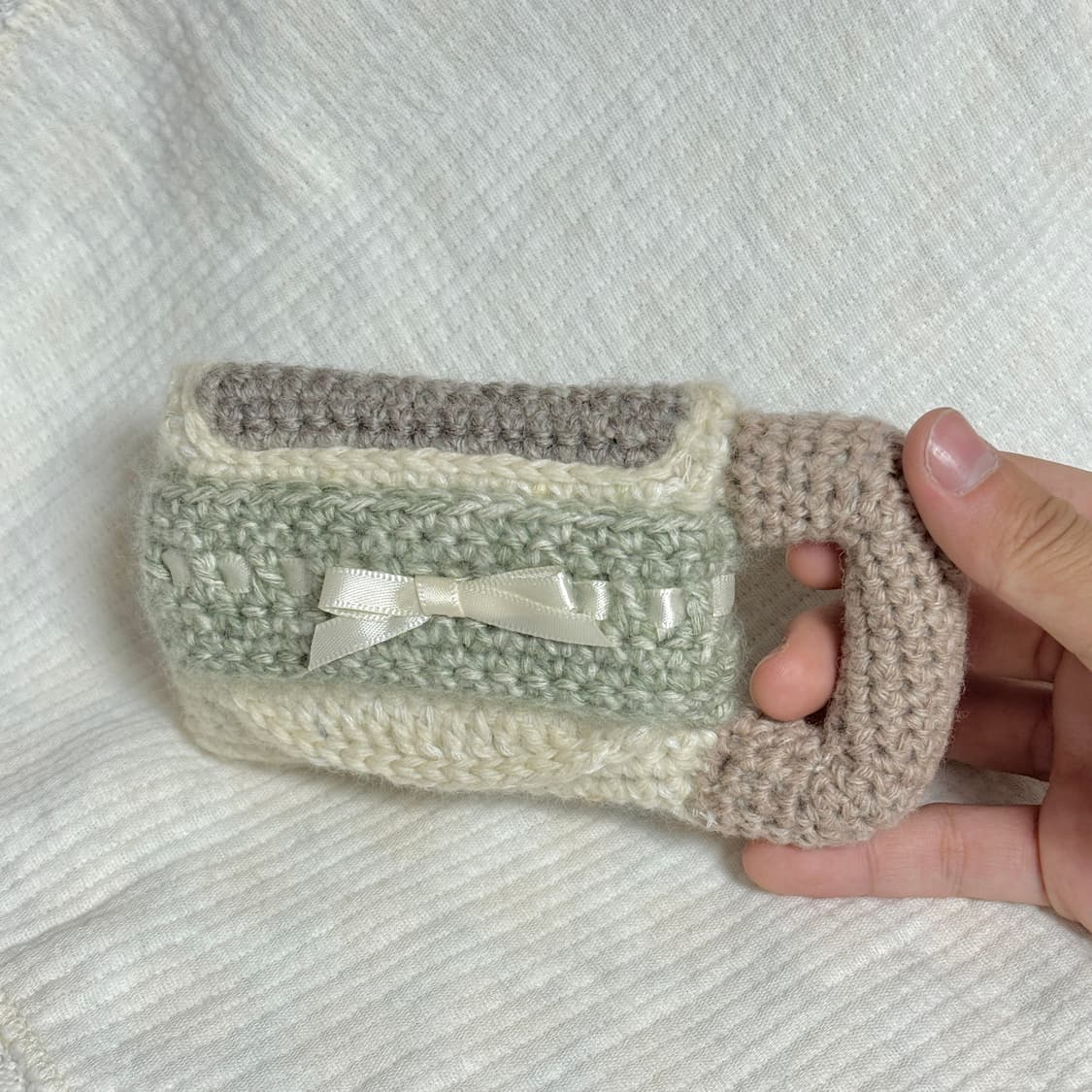 [핸드메이드] 코코아 머그컵 뜨개지갑 상품이미지2