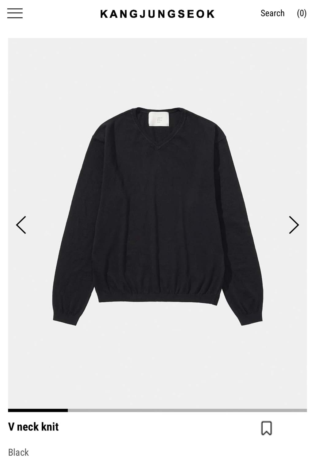 강정석 V neck knit [48, black] 상품이미지1