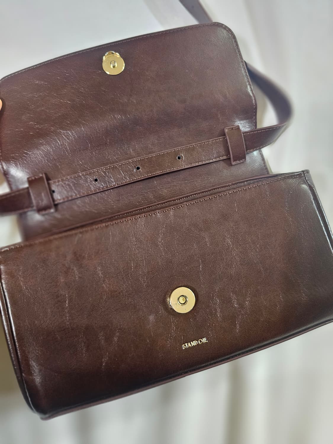 스탠드오일 버터백 숄더백 플랩백 마론 브라운 가방 스탠드 오일 상품이미지9