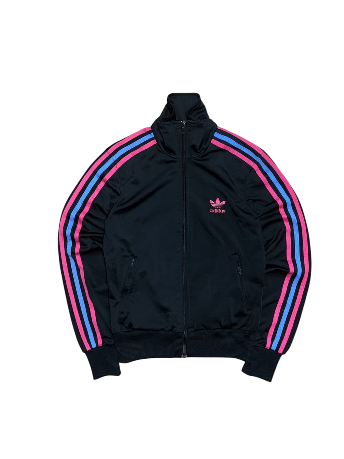 아디다스 블랙 핑크 블루 져지 트랙탑 상품이미지1