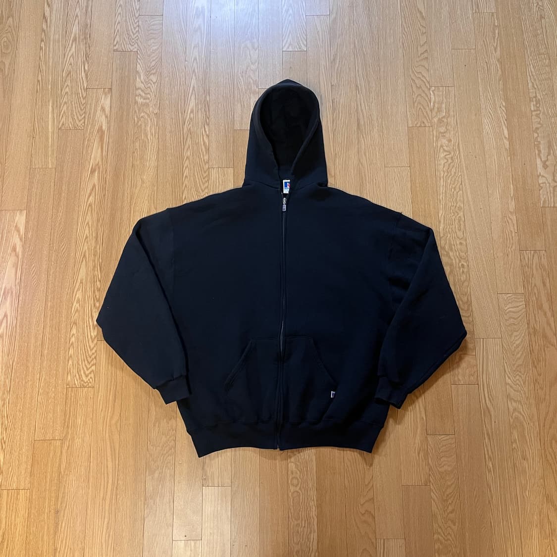 [XXL] 90s 빈티지 러셀 후드집업 블랙 상품이미지3