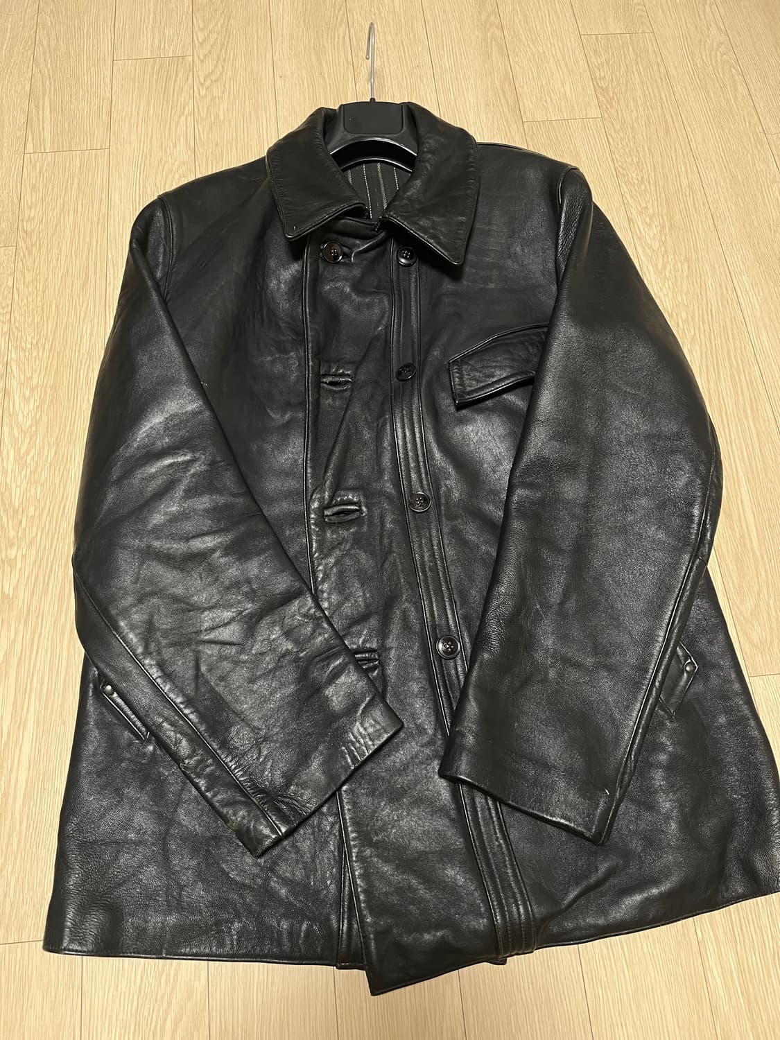 빈티지 프렌치 더블 레더자켓 르꼬르뷔지에 상품이미지2