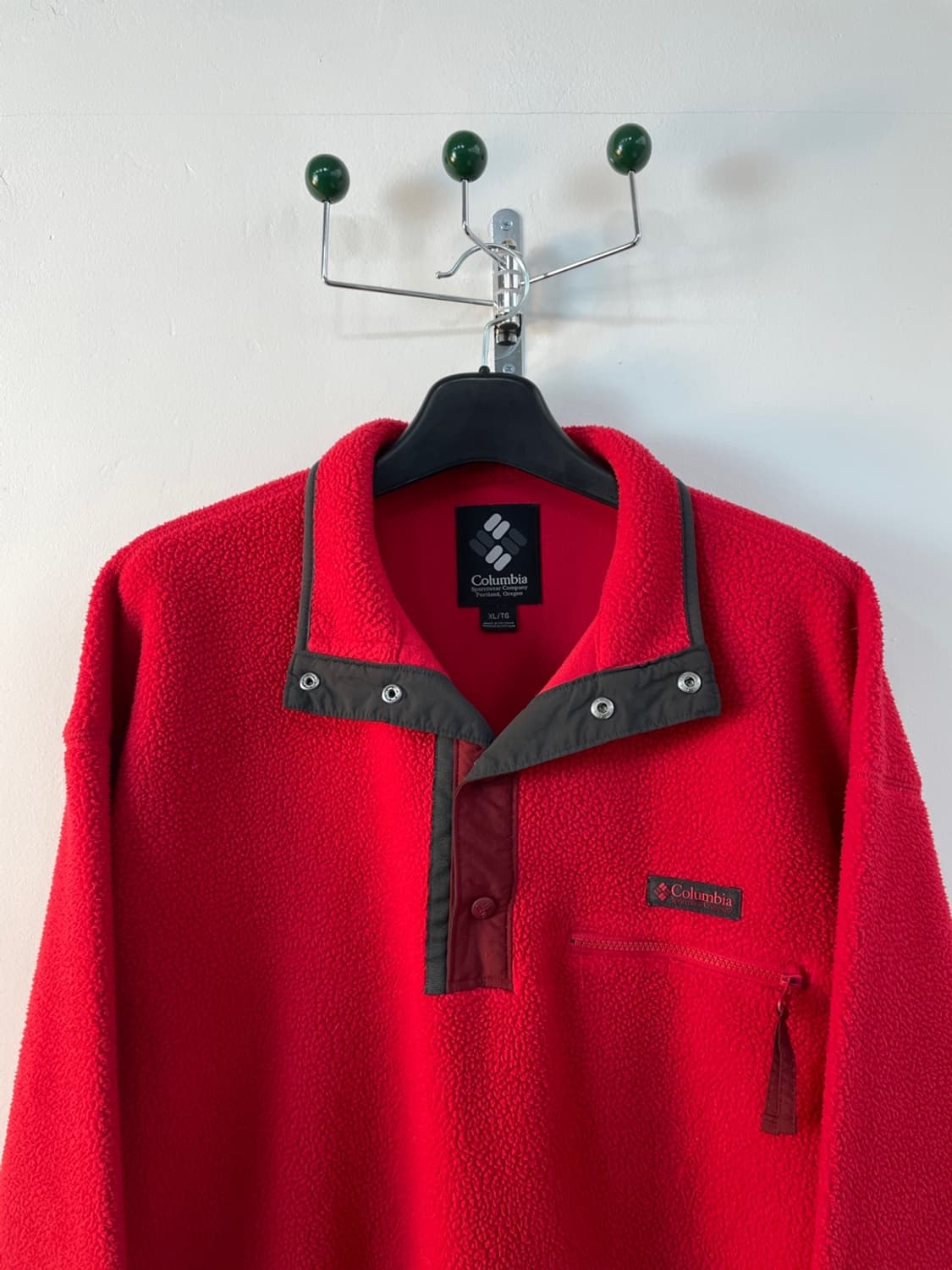 콜럼비아 레드 풀오버 플리스  상품이미지3
