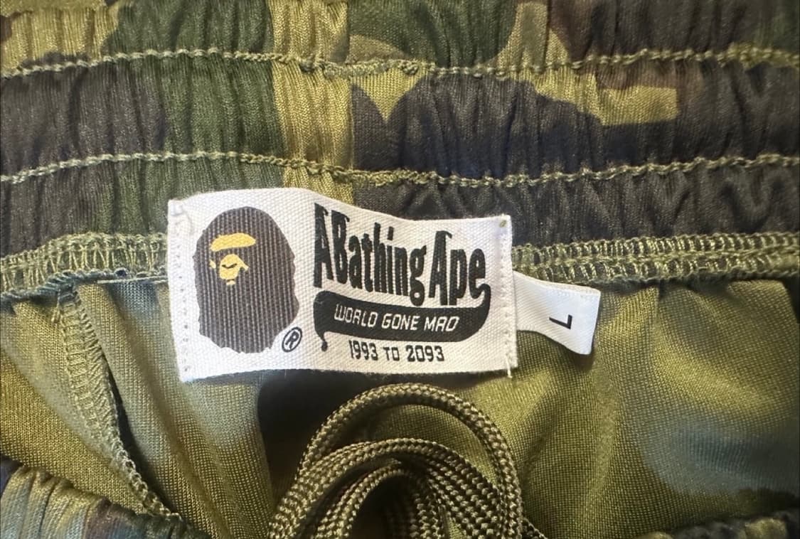 [정품] BAPE 베이프 카모 트랙 팬츠 상품이미지4