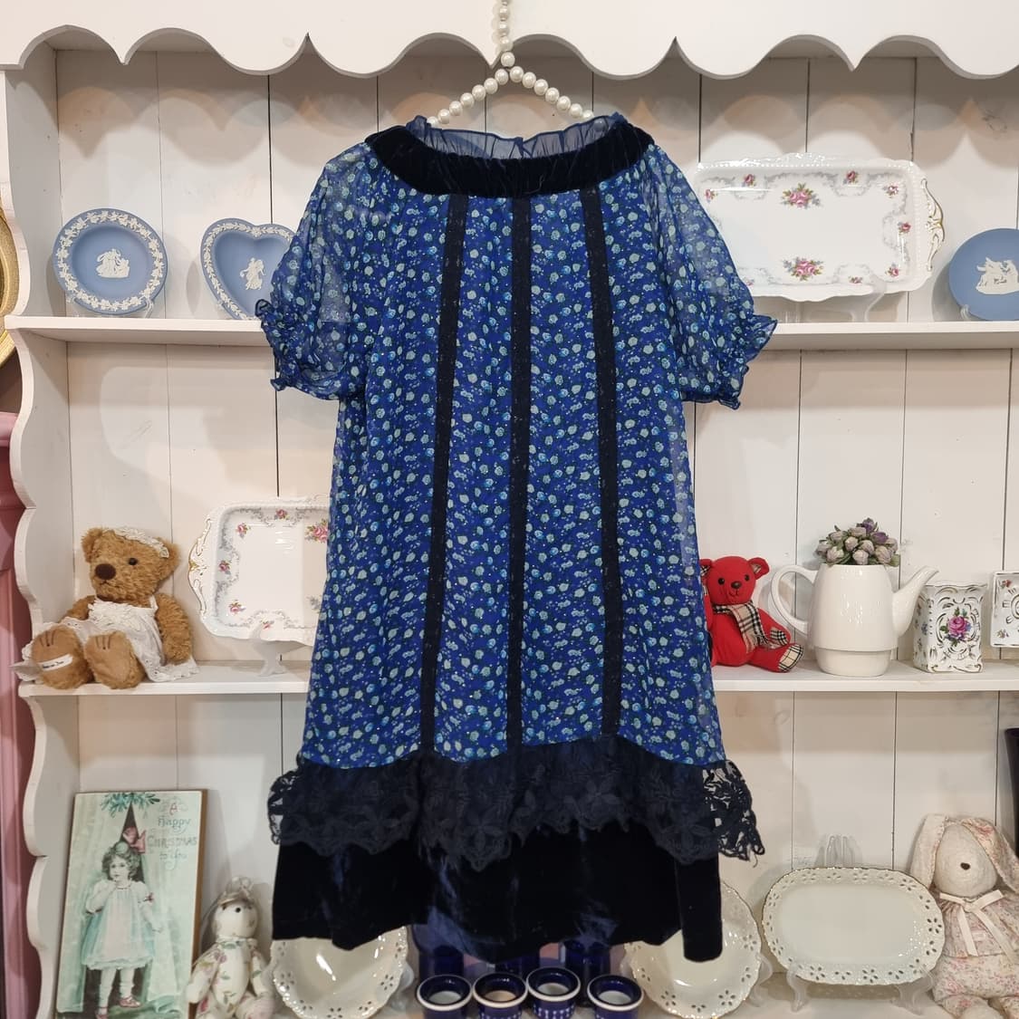 엑시즈팜(axes femme) 딥네이비 플로럴  원피스 상품이미지7