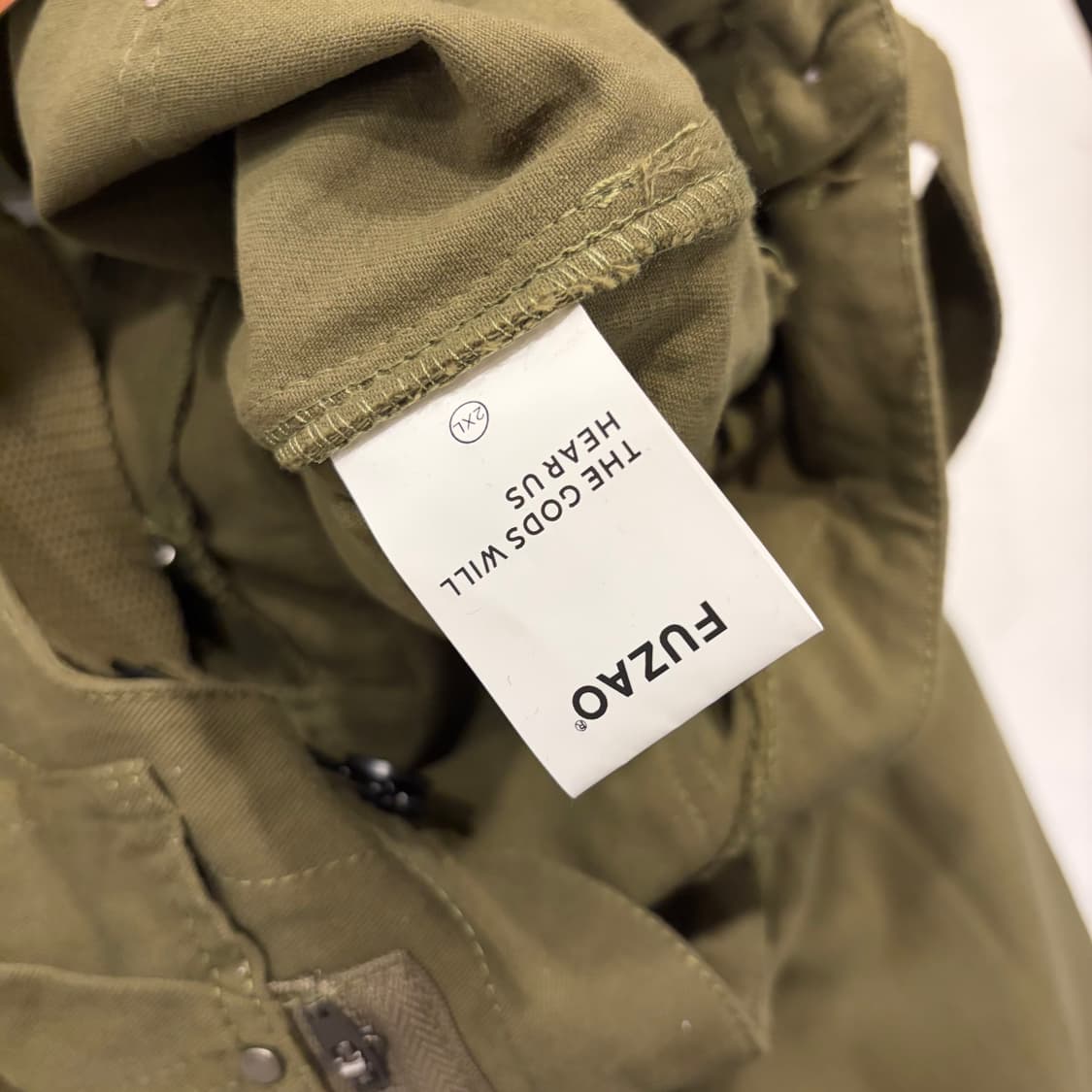 [2XL] FUZAO 더블니 올리브 그린 작업 오버롤 D627 상품이미지7