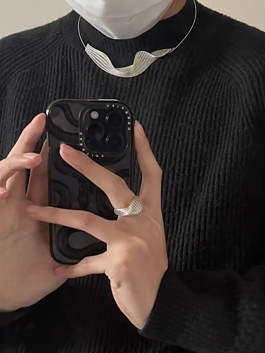 Oceanora 3D 프린팅 건축용 925 실버 오픈 링 상품이미지3