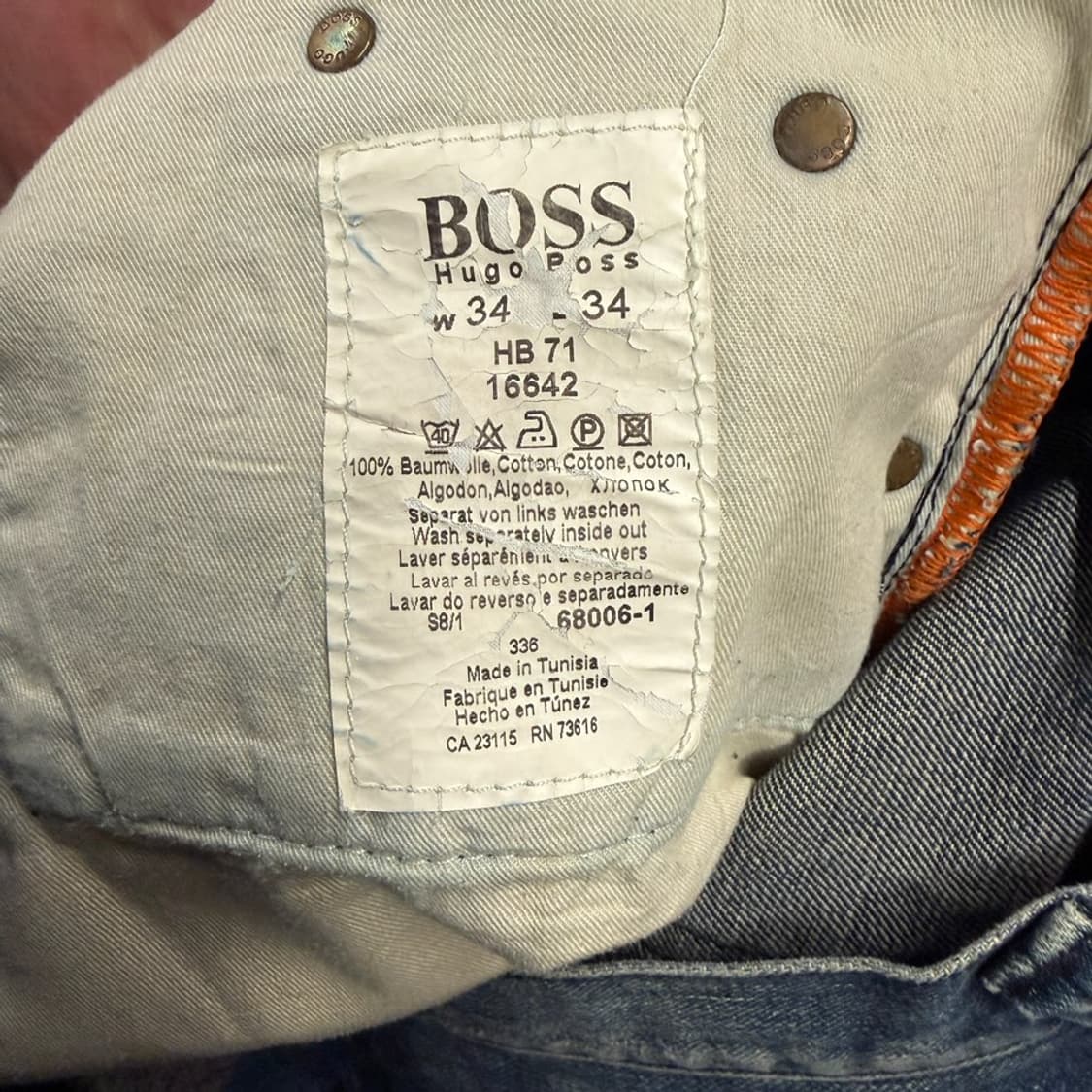[정품/34] 휴고보스 워싱 데님 팬츠 상품이미지5
