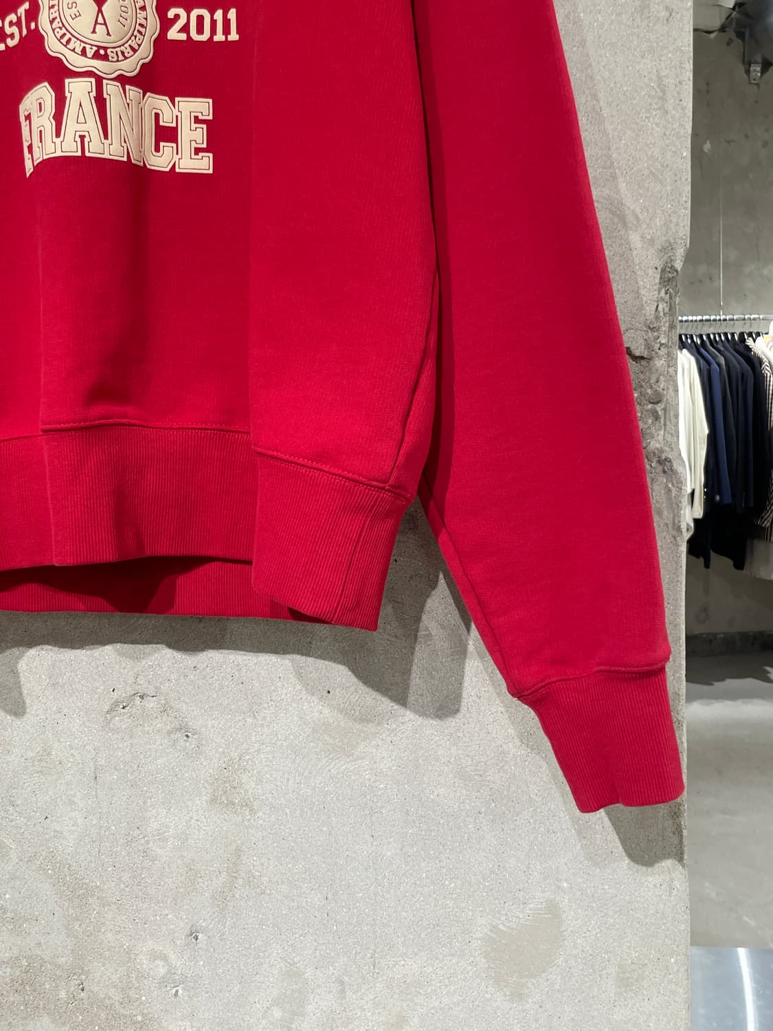 아미 22F/W 레드 파리스 로고 크루넥 스웻 셔츠 상품이미지5