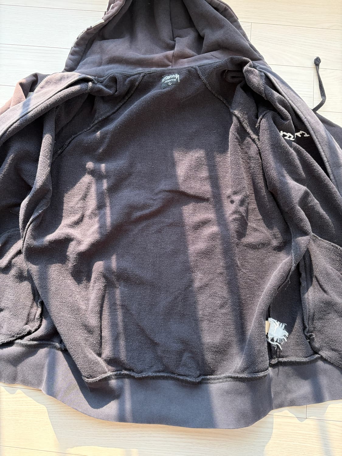 00s 올드 스투시 Stussy x Futura 스컬 후드 집업 L 상품이미지3