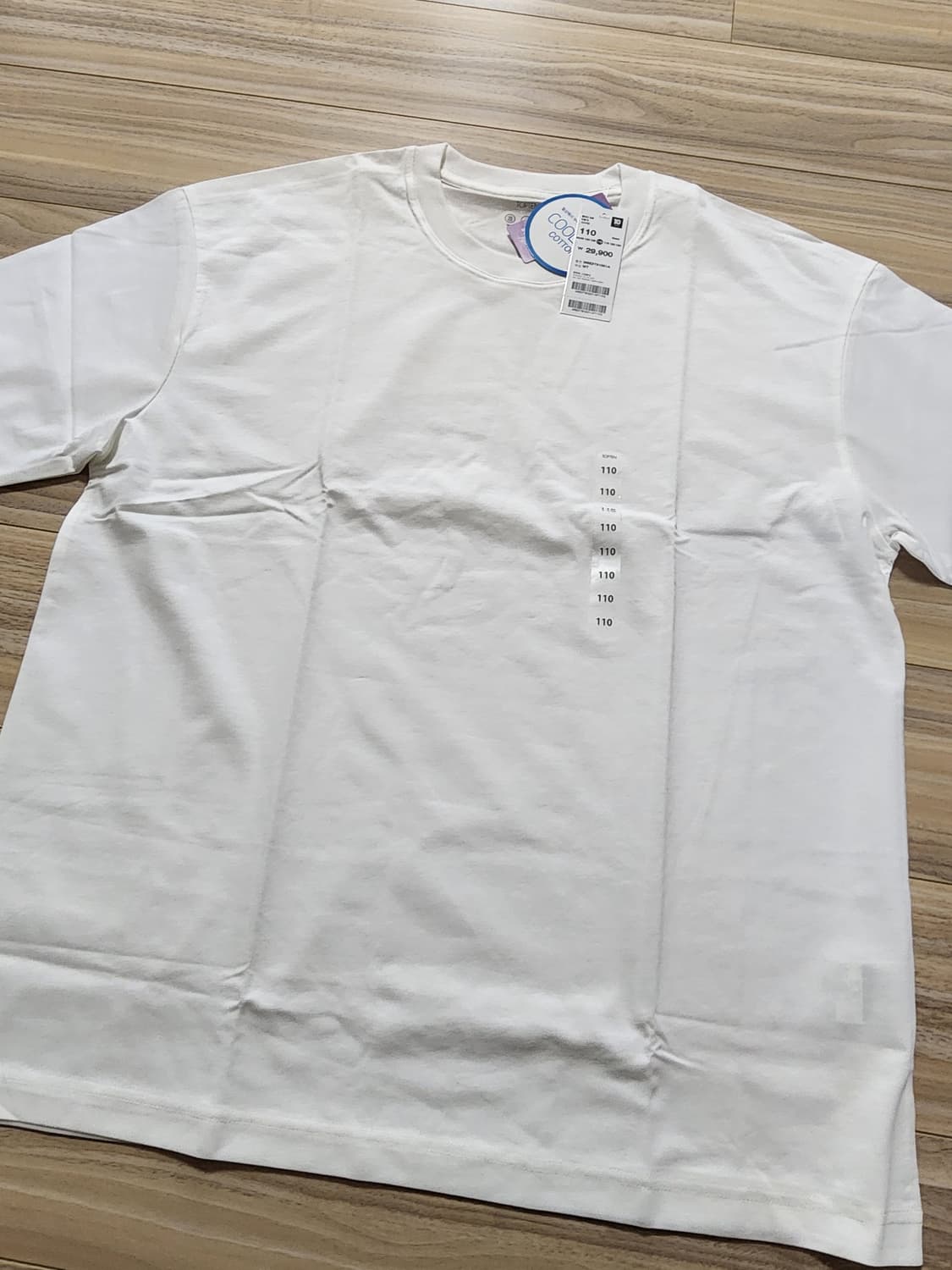 탑텐쿨에어반팔티셔츠화이트색상110 상품이미지1