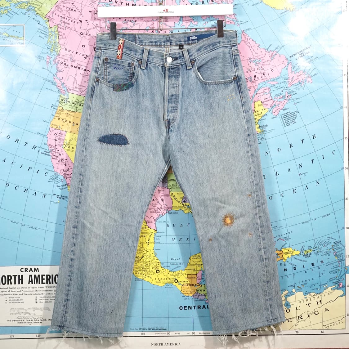 아뜰리에 리페어스 X 리바이스 501 패치워크 팬츠 상품이미지2