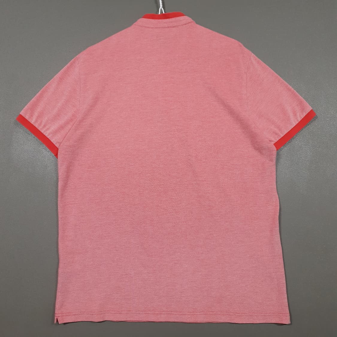 105) 라코스테 신형 배색 포인트 헨리넥 반팔 카라티 폴로 셔츠 레드 상품이미지8