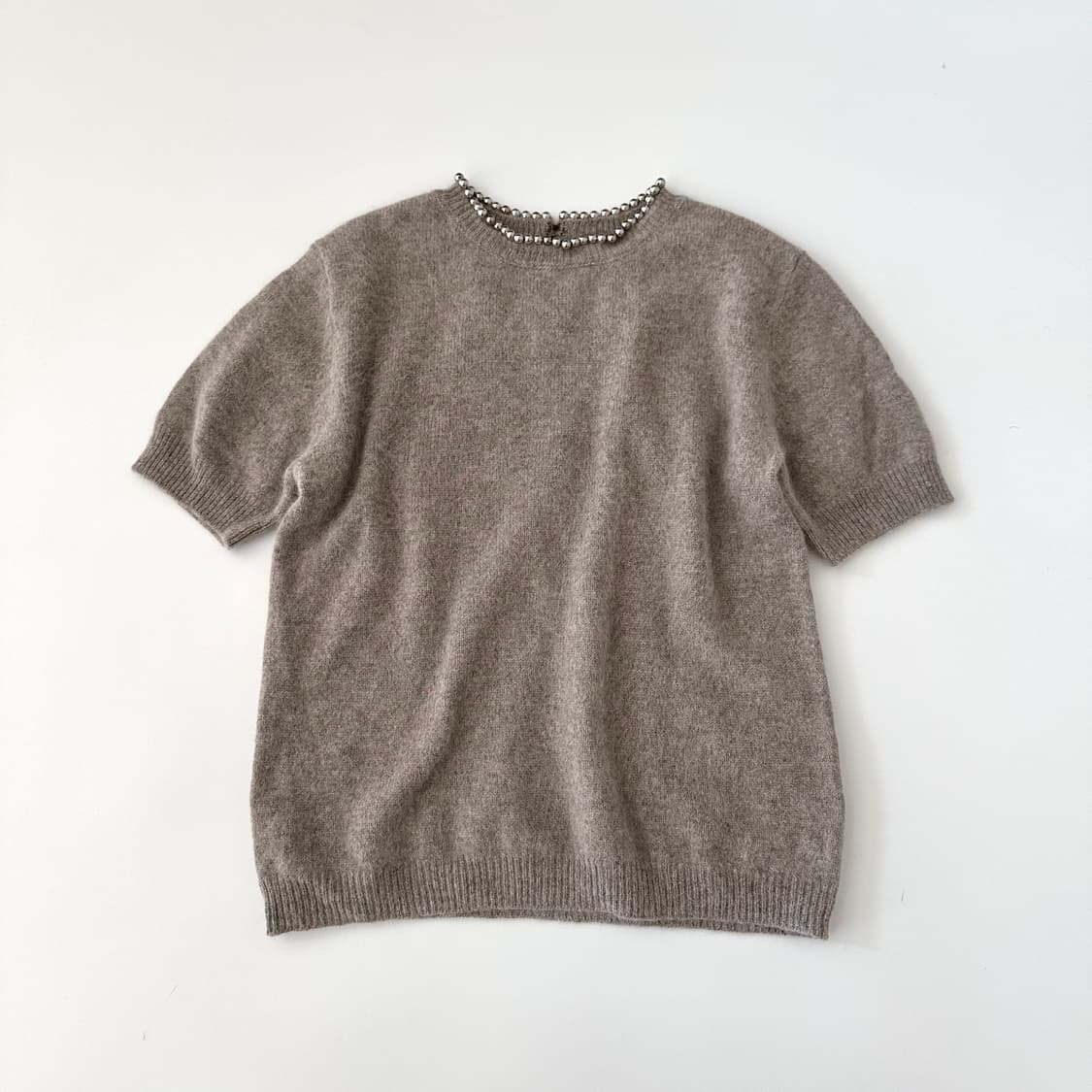 장폴고티에 jean paul gaultier 앙고라 혼방 반팔 니트 상품이미지1