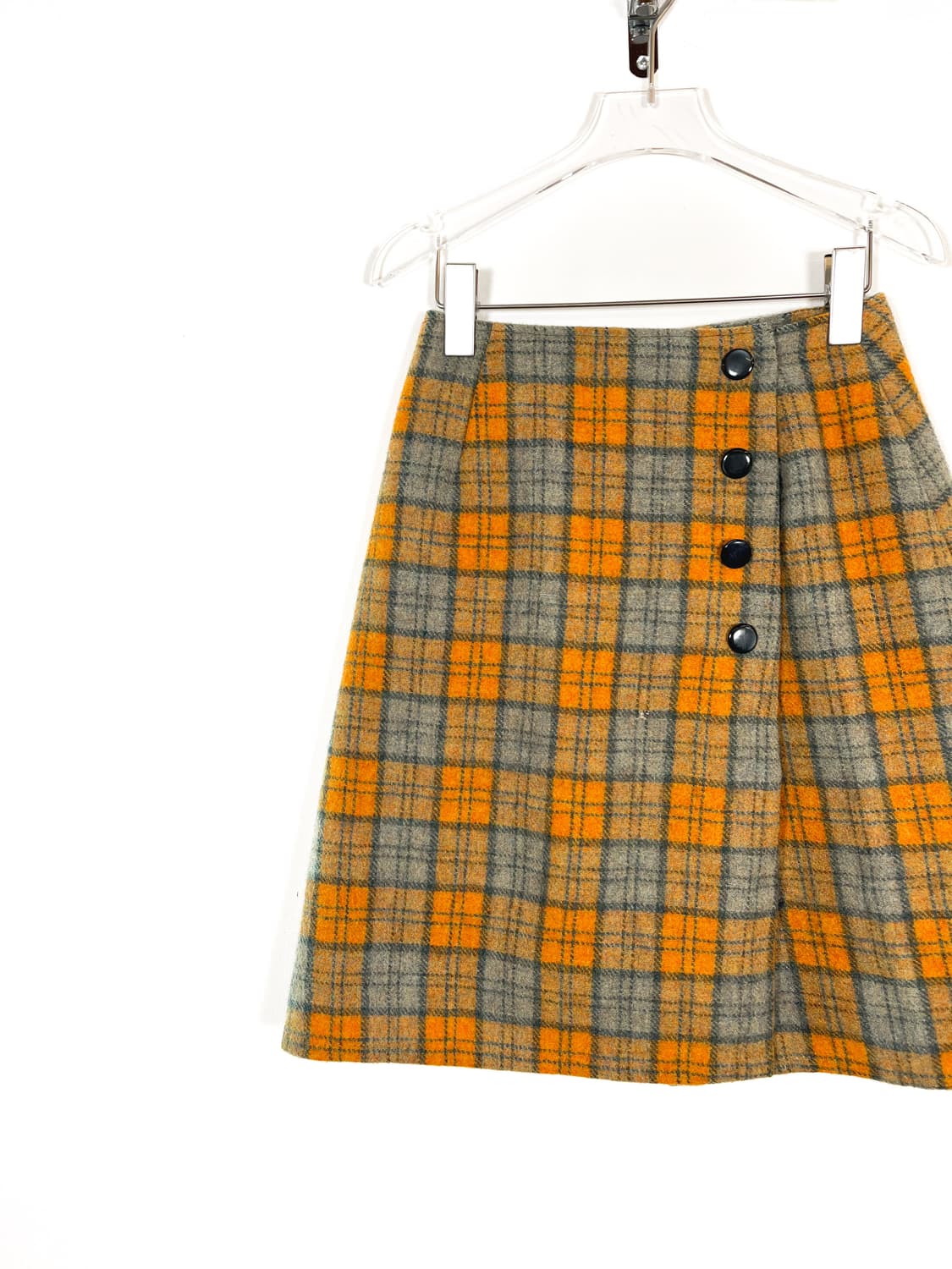 빈티지 체크 버튼 스커트 상품이미지6