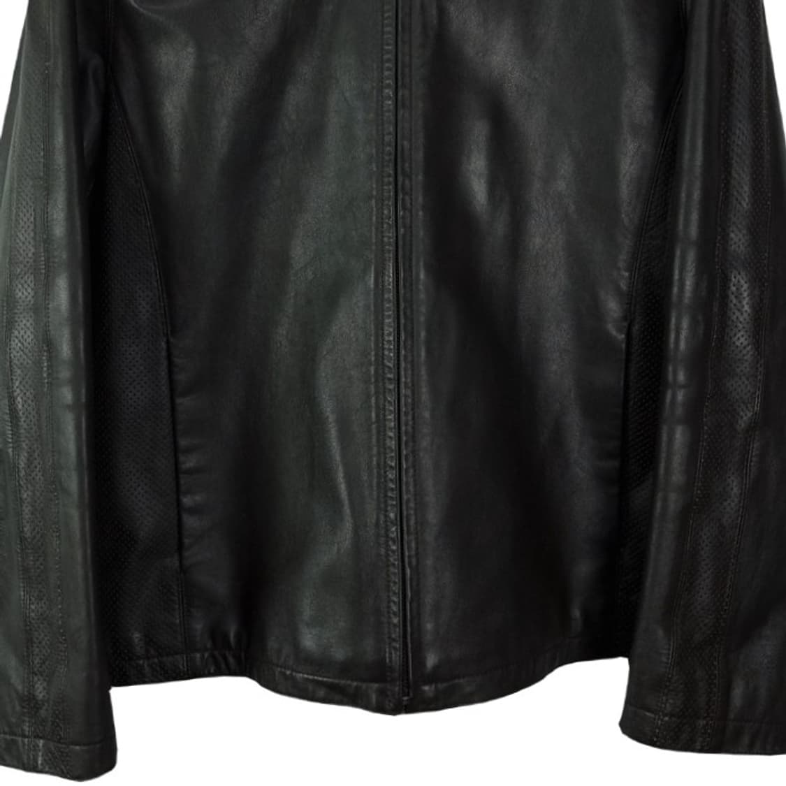 [게스] 리얼 카우 레더 소가죽 싱글 집업 레더 자켓 블랙 M19168 상품이미지5