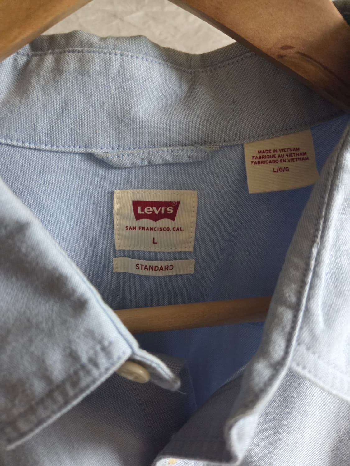 리바이스 원포켓 셔츠 하늘색 L 상품이미지4