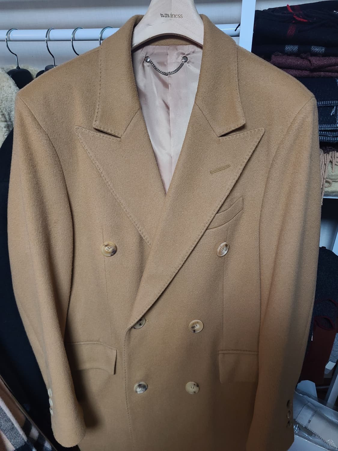 세비지 더블 브레스티드 코트 L 상품이미지1
