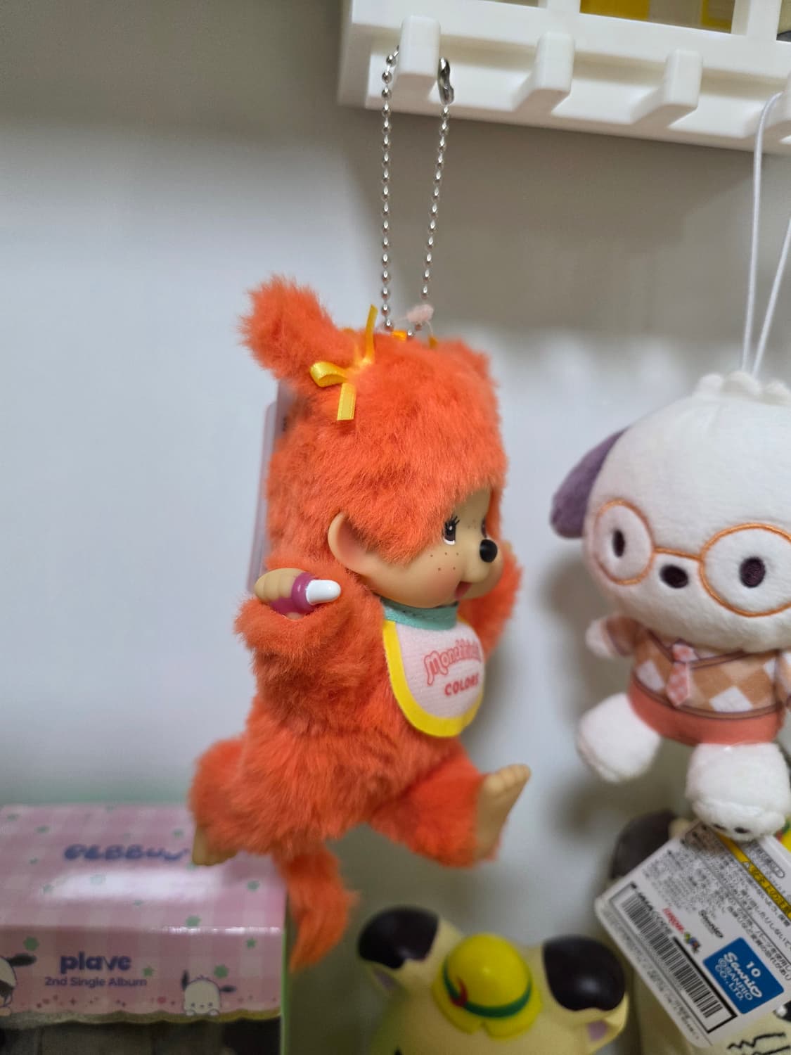 관절 커스텀 몬치치 키링 오렌지 양갈래 상품이미지5