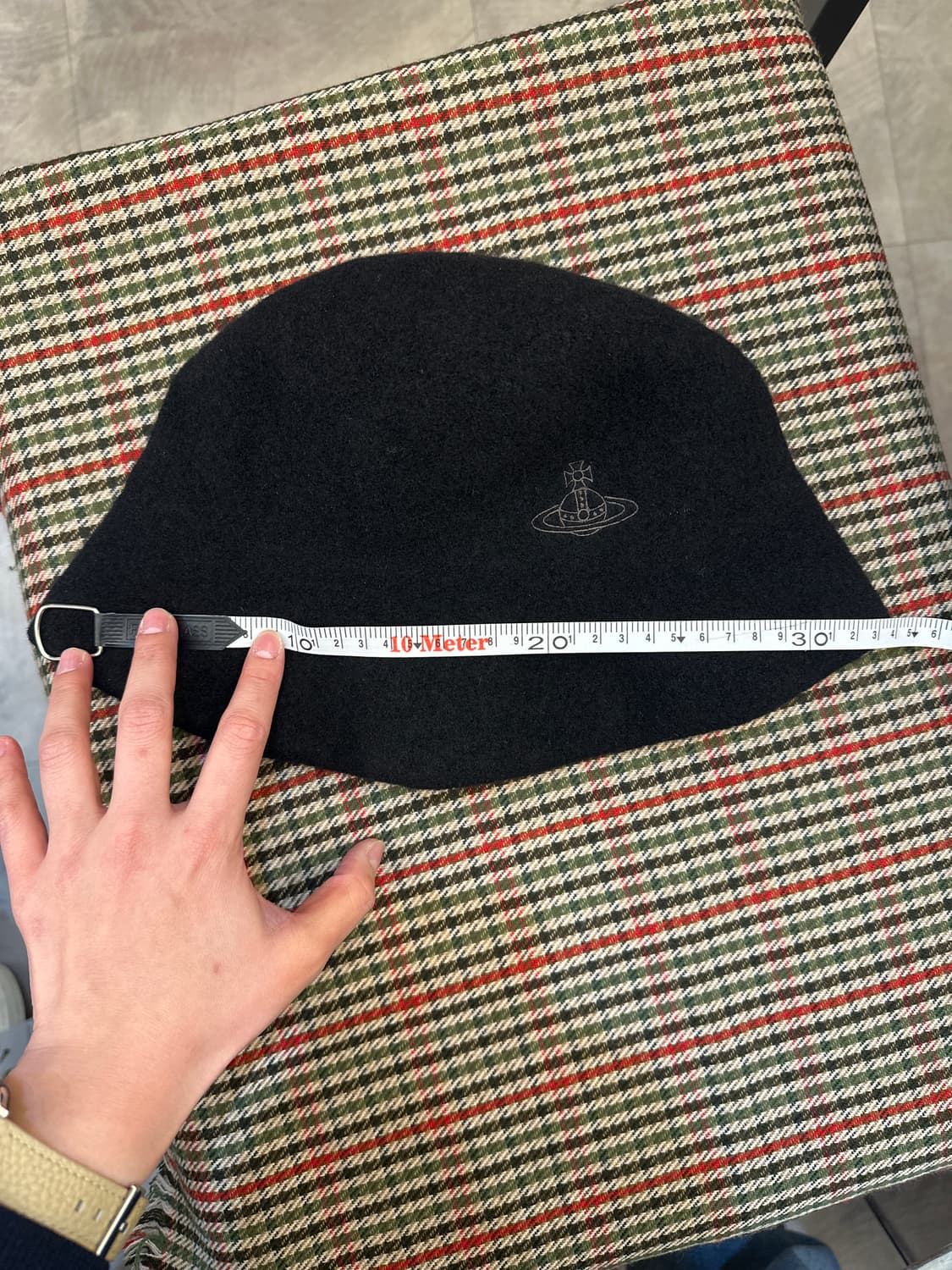 S~M)비비안 웨스트 우드 모 100% 블랙 버킷햇 상품이미지7