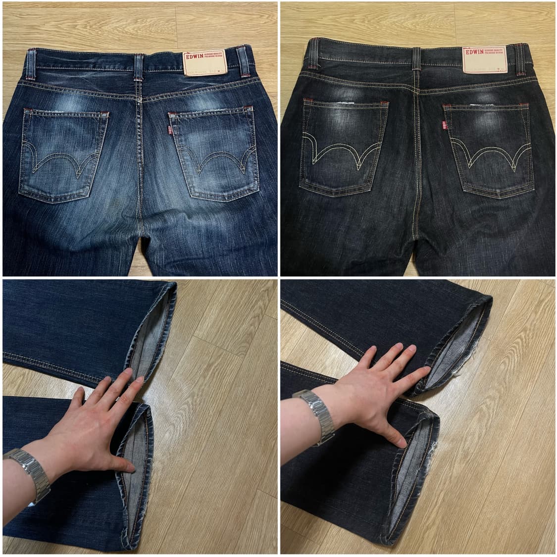 32) 에드윈 512 플레어핏 부츠컷 재팬 데님 (진청/흑청) 2벌 상품이미지3