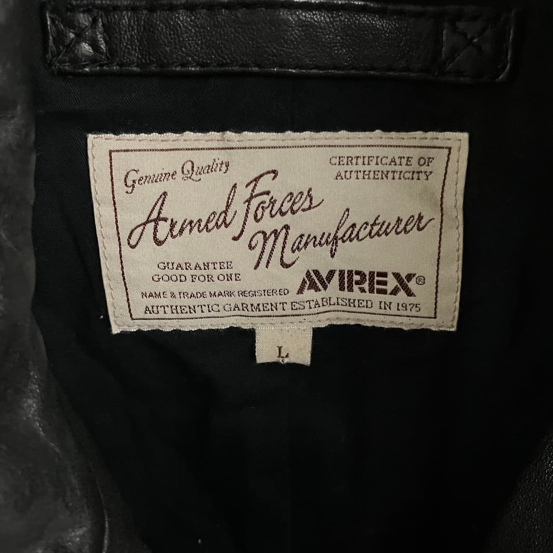 아비렉스 양가죽 자켓 L 상품이미지3