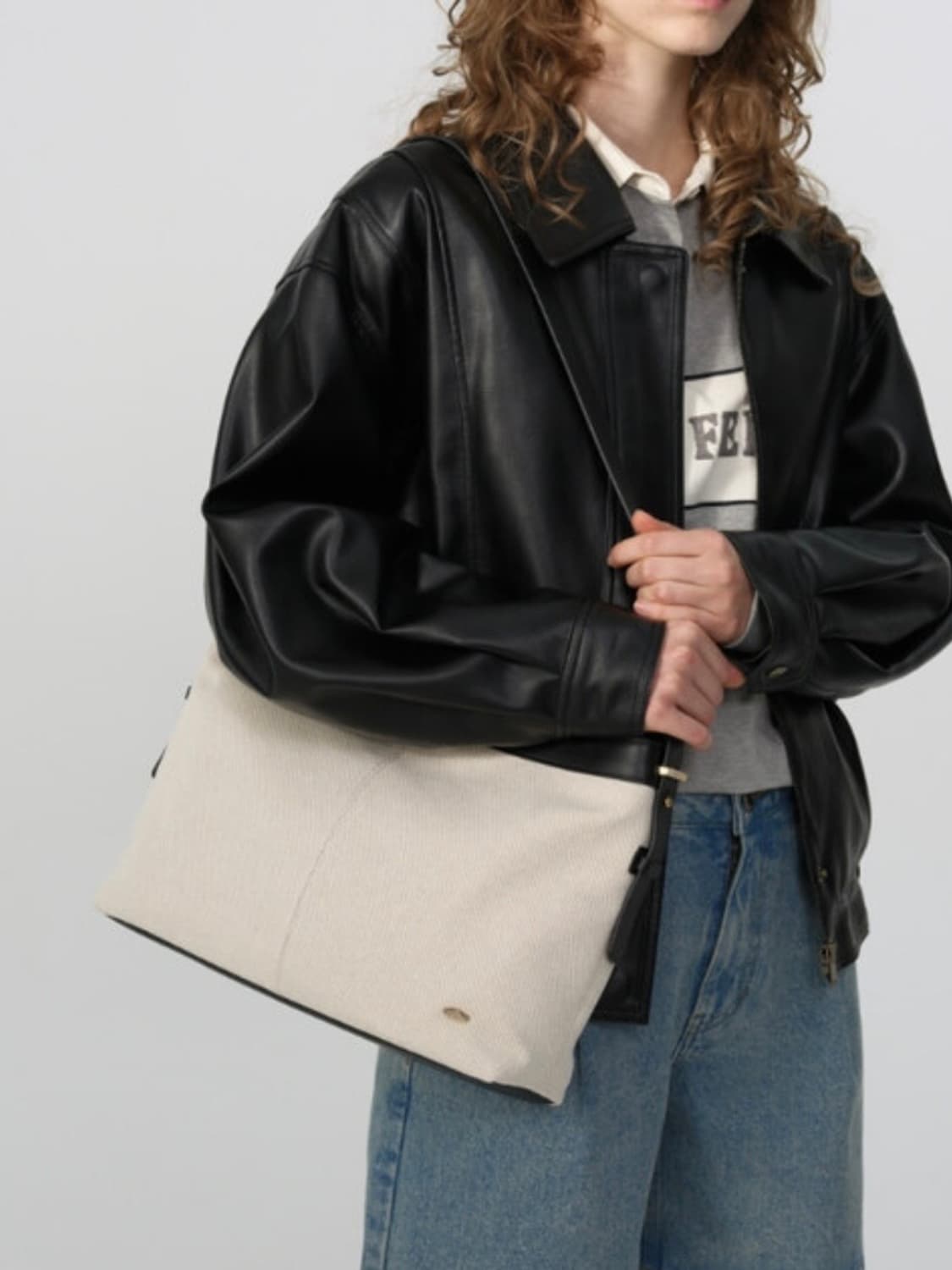 드파운드 오브백 아이보리(L)  aube bag - ivory(L) 상품이미지1