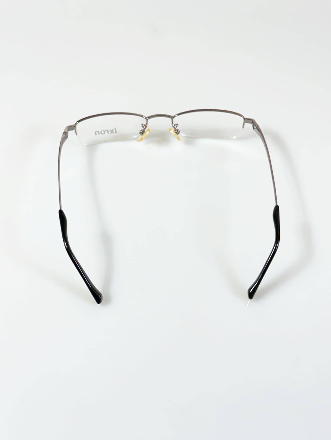 90s IXRON 실버 반무테 스퀘어 빈티지 안경 상품이미지5