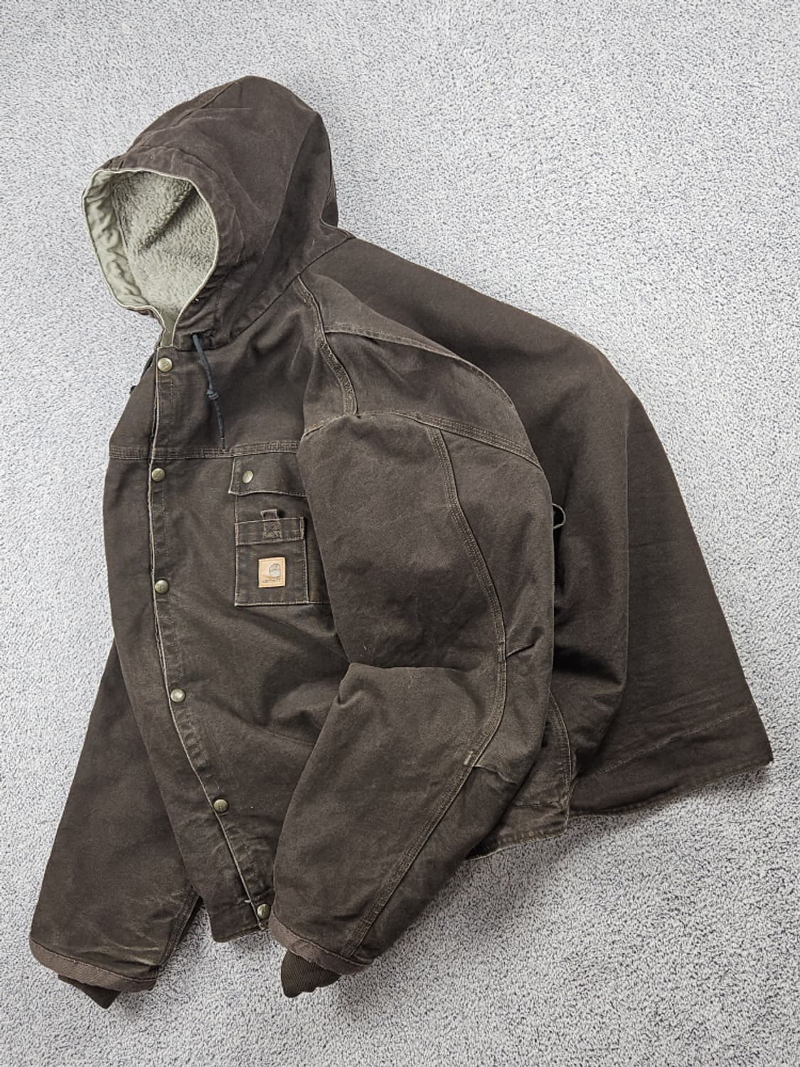 칼하트 J284 쉐르파 후디드 멀티포켓 워크자켓 (2XL) / 10332 상품이미지3