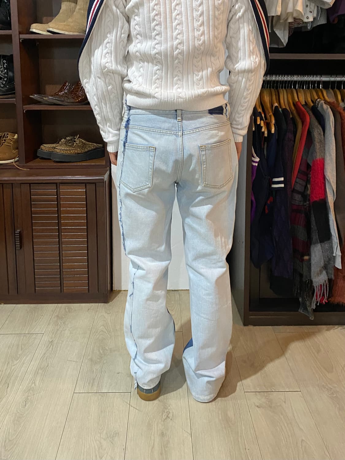 unbalance docking denim jean  상품이미지2