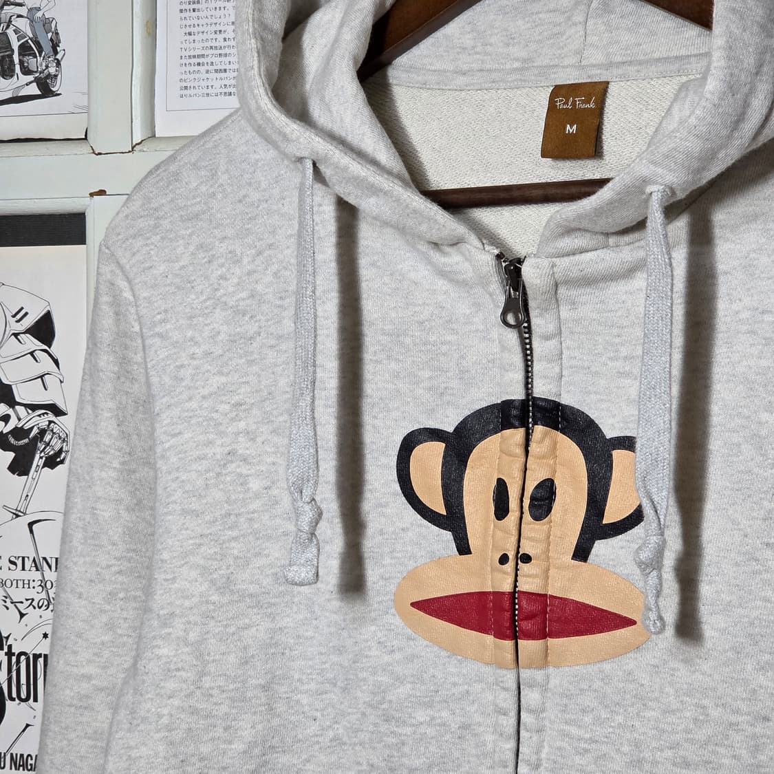 폴프랭크 멜란지 백 프린팅 후드집업 상품이미지3