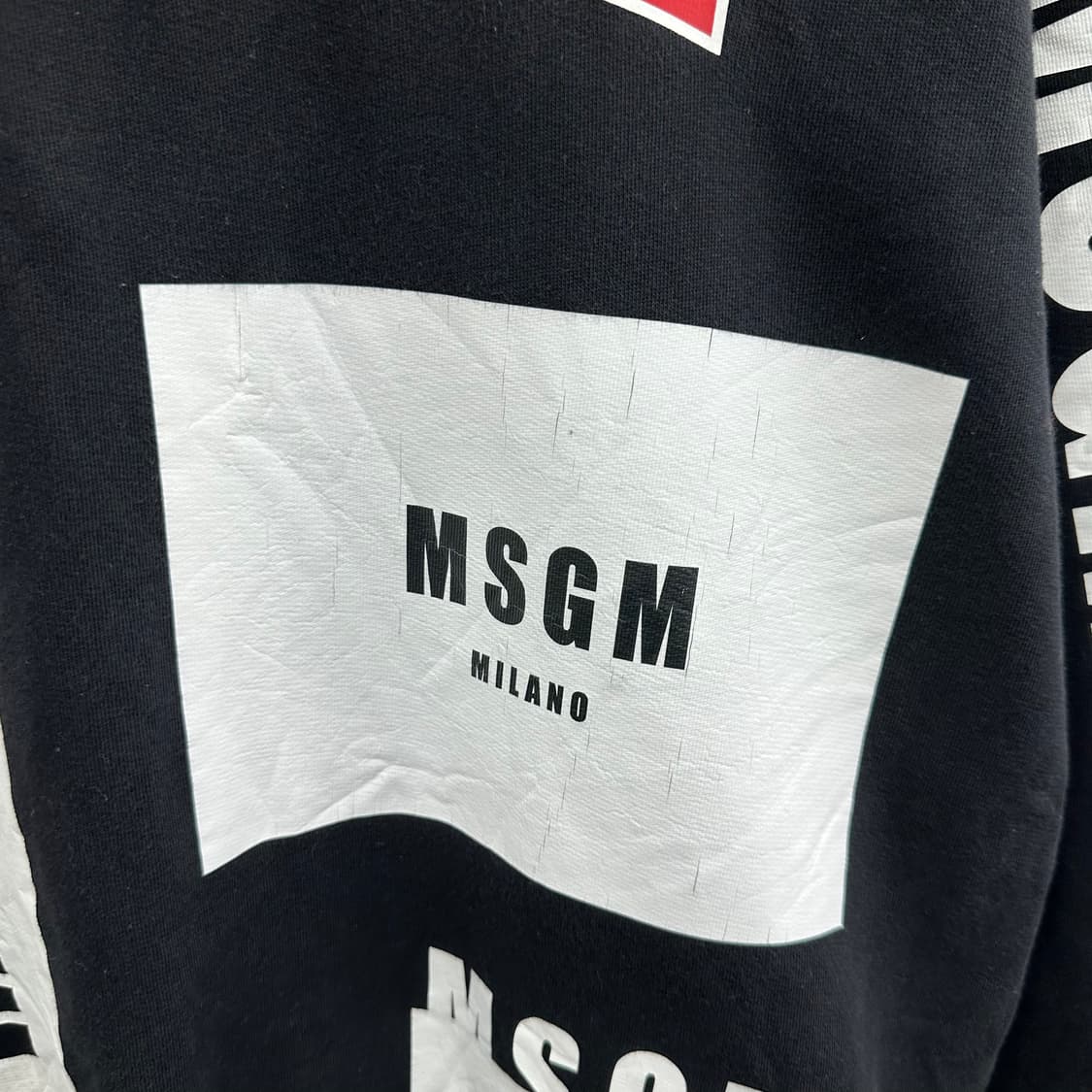 100 MSGM 남자 루즈핏 프린팅 맨투맨 상품이미지5