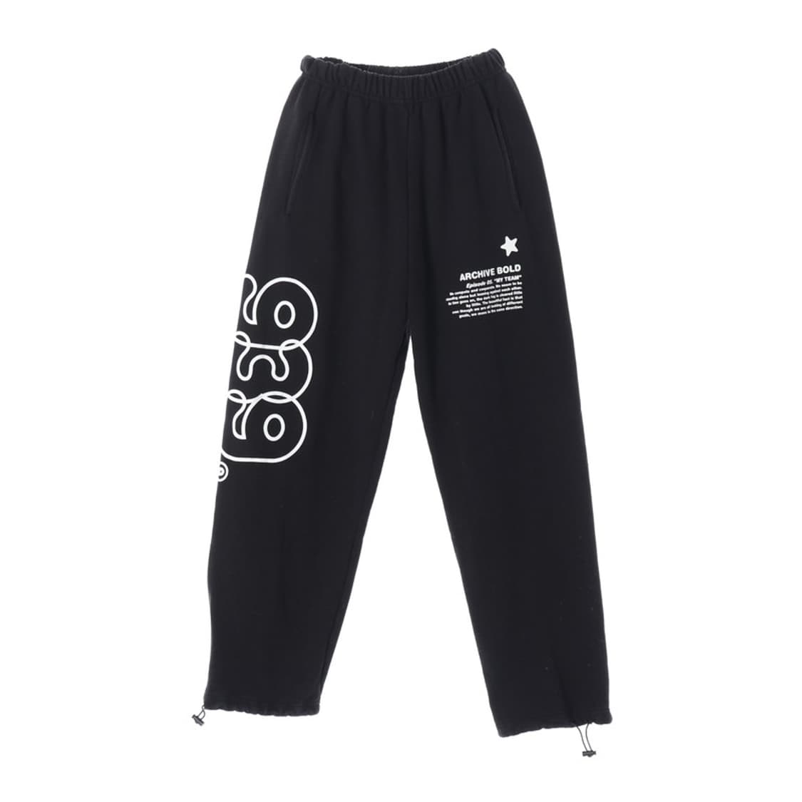 아카이브 볼드 그래픽 조거팬츠 블랙 L 상품이미지1