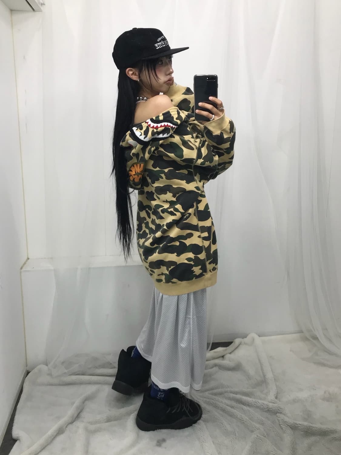🤎 베이프 황계 카모패턴 투웨이 후드집업 🤎 상품이미지6