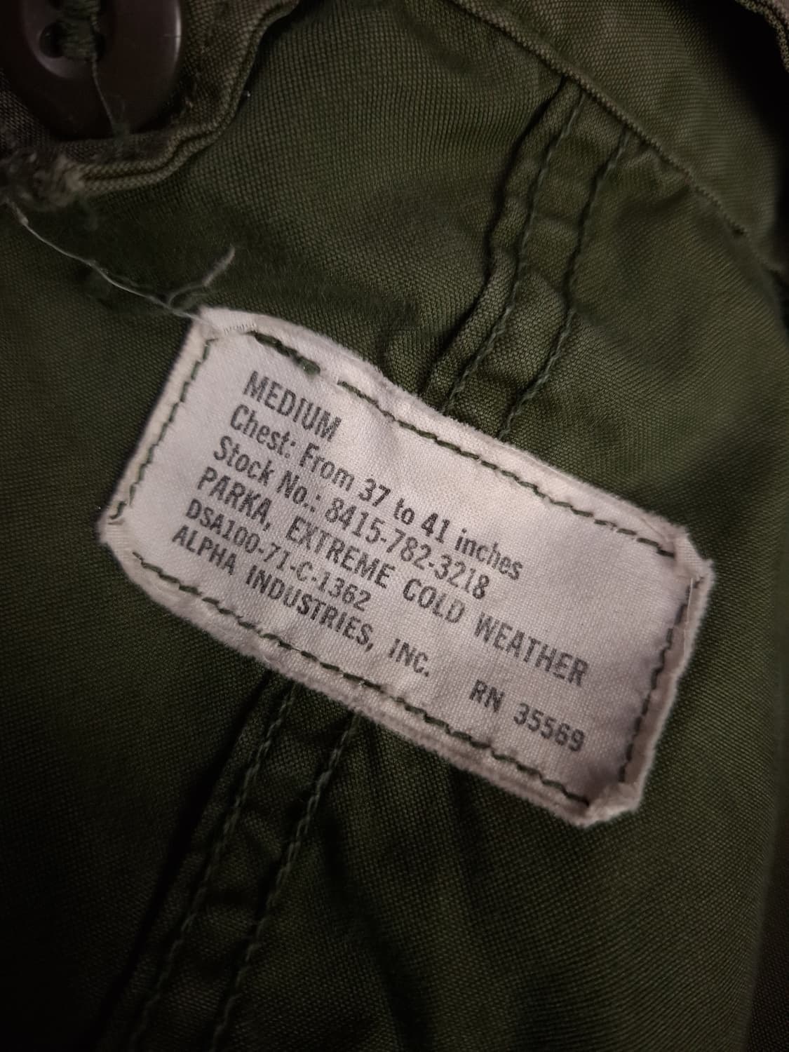 오리지날 미군 1세대 M-65 피쉬테일 개파카 상품이미지2