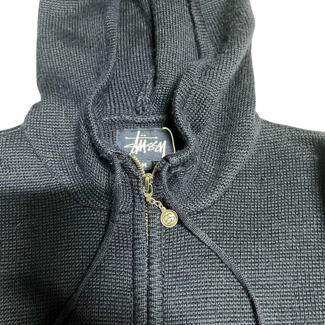 90's - 00's 스투시 네이비 니트 후드 집업  상품이미지3