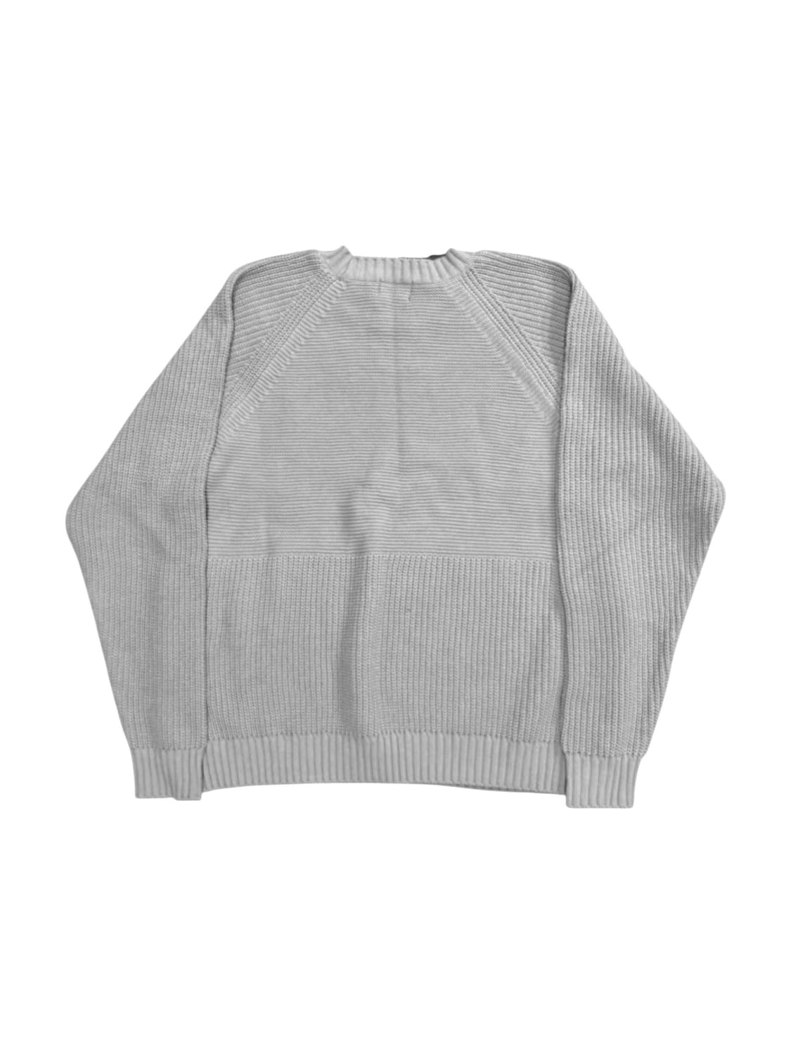 매스노운 코튼 크루넥 그레이 니트 상품이미지2