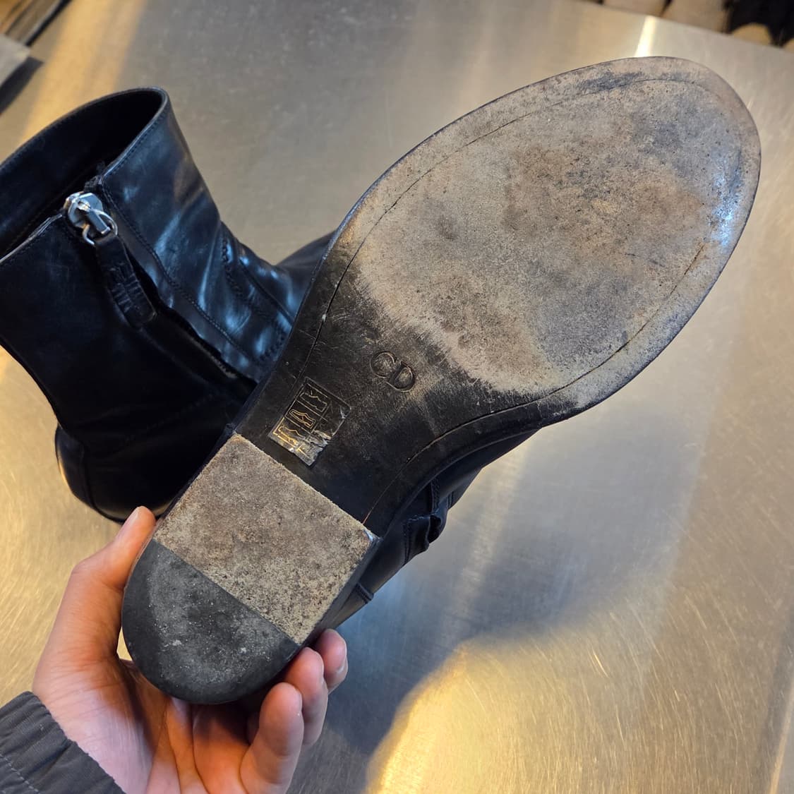 디올 옴므 07aw by 에디 슬리먼 사이드 zip 부츠 블랙 (41) 상품이미지6